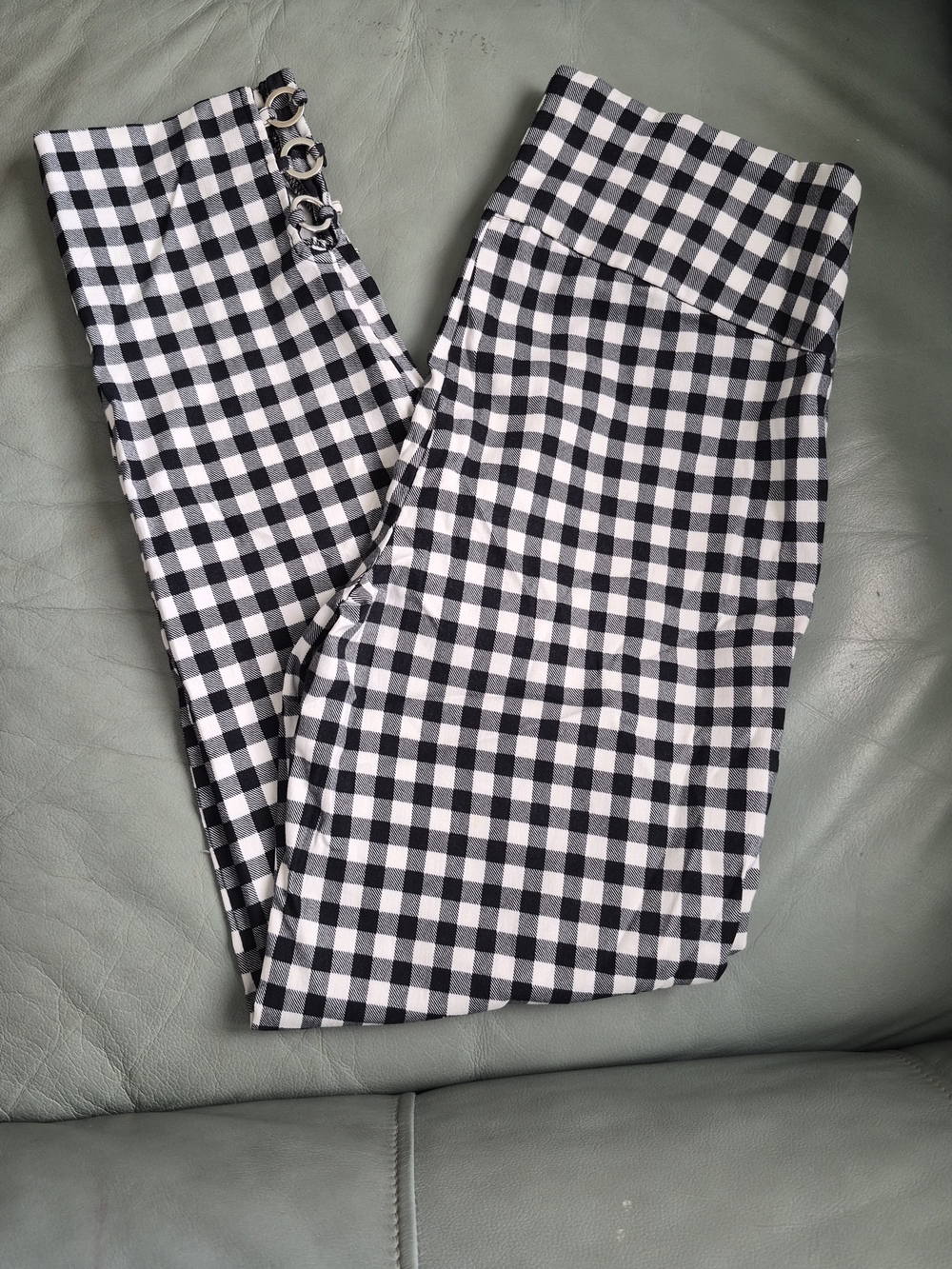 Black & White Gingham Men’s Pants